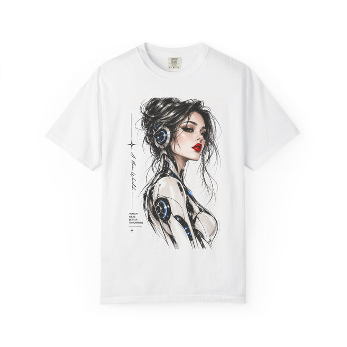 Robotic Woman Sketch Garment-Dyed Tee