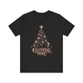 Celestial Christmas Tree Shirt, Star and Moon Holiday Tee, Mystical Christmas T-Shirt, Celestial Noel Gift for Her, Vintage Xmas Top