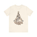 Celestial Christmas Tree Shirt, Star and Moon Holiday Tee, Mystical Christmas T-Shirt, Celestial Noel Gift for Her, Vintage Xmas Top