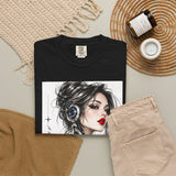 Robotic Woman Sketch Garment-Dyed Tee