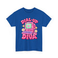 Dial-Up Diva Retro Computer T-Shirt | Y2K Graphic Tee | 90s Nostalgia Shirt | Pink Aesthetic Gift for Her