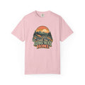 Take the Long Way Home Shirt, Retro Sunset Mountain Road Trip Tee, Unisex Vintage Adventure Graphic T-Shirt, Hiking Gift, Travel Lover