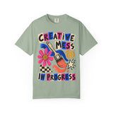 Creative Mess Art Collage Tee – Dark Colors