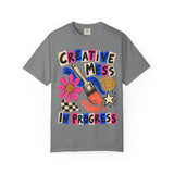 Creative Mess Art Collage Tee – Dark Colors