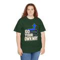 Go Your Own Way Shirt, Motivational Arrow Graphic Tee, Unisex Heavy Cotton T-Shirt, Inspirational Gift for Entrepreneur