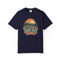 Take the Long Way Home Shirt, Retro Sunset Mountain Road Trip Tee, Unisex Vintage Adventure Graphic T-Shirt, Hiking Gift, Travel Lover