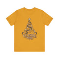 Celestial Christmas Tree Shirt, Star and Moon Holiday Tee, Mystical Christmas T-Shirt, Celestial Noel Gift for Her, Vintage Xmas Top