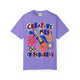 Creative Mess Art Collage Tee – Dark Colors