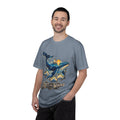 Celestial Whale Shirt, Drift Into Wonder Starry Night Ocean Tee, Unisex Cosmic Whale Graphic T-Shirt, Sailboat Sunset, Ocean Lover Gift