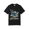 Celestial Whale Shirt, Drift Into Wonder Starry Night Ocean Tee, Unisex Cosmic Whale Graphic T-Shirt, Sailboat Sunset, Ocean Lover Gift