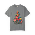 Merry in Bloom Floral Christmas Tree T-Shirt, Calla Lily Christmas Tee, Botanical Holiday Shirt, Christmas Gift for Her
