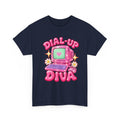 Dial-Up Diva Retro Computer T-Shirt | Y2K Graphic Tee | 90s Nostalgia Shirt | Pink Aesthetic Gift for Her