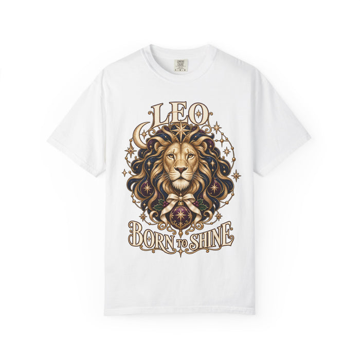 Copy of Leo Zodiac Shirt, Born to Shine Leo Tee, Christmas Gift for Leo, Celestial Lion Astrology T-Shirt, Leo Birthday Gift, Comfort Colors