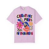 Creative Mess Art Collage Tee – Dark Colors