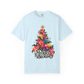 Merry in Bloom Floral Christmas Tree T-Shirt, Calla Lily Christmas Tee, Botanical Holiday Shirt, Christmas Gift for Her