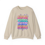 Good Vibes Kind Heart Crewneck Sweatshirt