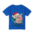 Aussie Christmas koala toddler T-shirt, Summer Xmas surfing Koala kids Tee, Australian Christmas gift