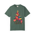 Merry in Bloom Floral Christmas Tree T-Shirt, Calla Lily Christmas Tee, Botanical Holiday Shirt, Christmas Gift for Her