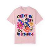 Creative Mess Art Collage Tee – Dark Colors
