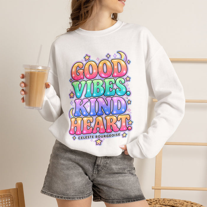 Good Vibes Kind Heart Crewneck Sweatshirt