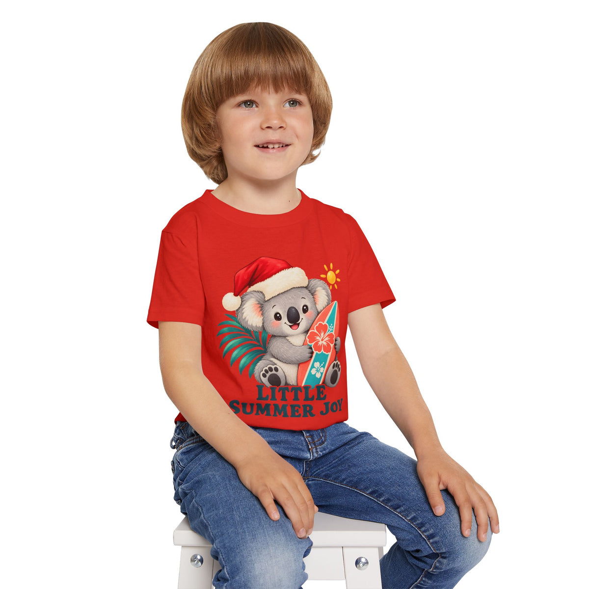 Aussie Christmas koala toddler T-shirt, Summer Xmas surfing Koala kids Tee, Australian Christmas gift