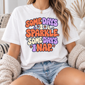 Some Days I Sparkle Some Days I Nap Shirt, Comfort Colors Retro Groovy Tee, Funny Nap Shirt, Tired Mom Gift, Moon and Stars Tee