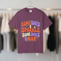 Some Days I Sparkle Some Days I Nap Shirt, Comfort Colors Retro Groovy Tee, Funny Nap Shirt, Tired Mom Gift, Moon and Stars Tee