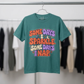Some Days I Sparkle Some Days I Nap Shirt, Comfort Colors Retro Groovy Tee, Funny Nap Shirt, Tired Mom Gift, Moon and Stars Tee