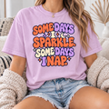 Some Days I Sparkle Some Days I Nap Shirt, Comfort Colors Retro Groovy Tee, Funny Nap Shirt, Tired Mom Gift, Moon and Stars Tee