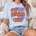 Some Days I Sparkle Some Days I Nap Shirt, Comfort Colors Retro Groovy Tee, Funny Nap Shirt, Tired Mom Gift, Moon and Stars Tee