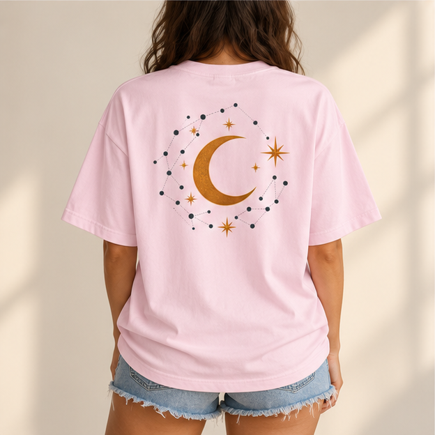Crescent Moon Oversized Boxy Tee