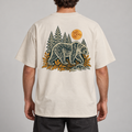 “Woodland Bear, Men's Heavy Oversized Tee