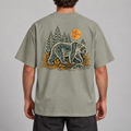 “Woodland Bear, Men's Heavy Oversized Tee