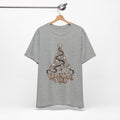 Celestial Christmas Tree Shirt, Star and Moon Holiday Tee, Mystical Christmas T-Shirt, Celestial Noel Gift for Her, Vintage Xmas Top