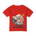 Aussie Christmas koala toddler T-shirt, Summer Xmas surfing Koala kids Tee, Australian Christmas gift