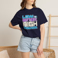 Low Battery High Standards Shirt, Comfort Colors Funny Tired Mom Tee, Sarcastic Introvert Graphic T-Shirt, Retro Unisex Gift for Her