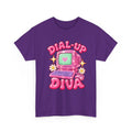 Dial-Up Diva Retro Computer T-Shirt | Y2K Graphic Tee | 90s Nostalgia Shirt | Pink Aesthetic Gift for Her