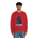 Off Grid On Purpose Sweatshirt, Robot Skater Crewneck, Cyberpunk Streetwear Sweater, Skateboard Graphic Pullover, Gift for Him