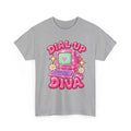 Dial-Up Diva Retro Computer T-Shirt | Y2K Graphic Tee | 90s Nostalgia Shirt | Pink Aesthetic Gift for Her