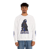 Off Grid On Purpose Sweatshirt, Robot Skater Crewneck, Cyberpunk Streetwear Sweater, Skateboard Graphic Pullover, Gift for Him