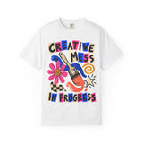 Creative Mess Art Collage Tee – Dark Colors