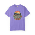 Take the Long Way Home Shirt, Retro Sunset Mountain Road Trip Tee, Unisex Vintage Adventure Graphic T-Shirt, Hiking Gift, Travel Lover