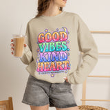 Good Vibes Kind Heart Crewneck Sweatshirt
