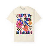 Creative Mess Art Collage Tee – Dark Colors