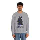 Off Grid On Purpose Sweatshirt, Robot Skater Crewneck, Cyberpunk Streetwear Sweater, Skateboard Graphic Pullover, Gift for Him