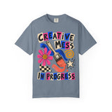 Creative Mess Art Collage Tee – Dark Colors
