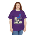 Go Your Own Way Shirt, Motivational Arrow Graphic Tee, Unisex Heavy Cotton T-Shirt, Inspirational Gift for Entrepreneur
