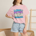 Low Battery High Standards Shirt, Comfort Colors Funny Tired Mom Tee, Sarcastic Introvert Graphic T-Shirt, Retro Unisex Gift for Her