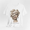 Regard Libre Fashion Art Tee, French Chic Graphic T-Shirt, Elegant Woman Portrait Shirt, Parisian Style Top, Fashion Illustration Gift