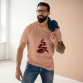Noël Christmas T-Shirt – Burgundy Ribbon Tree and Gold Star Graphic